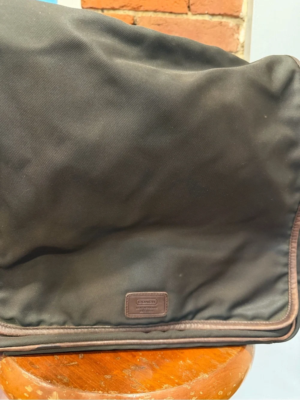 Vintage Coach 5109 Nylon Leather Messenger Bag Brown Crossbody Laptop Courier